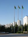 Turkmenistan - Ashgabat, square nearby puppet-show theater Royalty Free Stock Photo