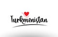 Turkmenistan country text typography logo icon design