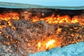 Turkmenistan, The Darvaza Gas Crater at dawn