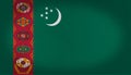 Turkmenistan flag Royalty Free Stock Photo