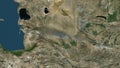 Turkmenistan outlined. High-res satellite