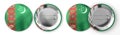 Turkmenistan - round badges with country flag on white background