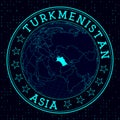 Turkmenistan round sign.