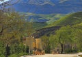 Turkmenistan, Village Gorge - March 23, 2019: Entrance to the complex Gala. A beautiful vacation spot for tourists and local Royalty Free Stock Photo