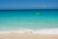 Turks and Caicos Girl on Lifesaver Watching Parasailer