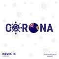 Turks and Caicos Islands Coronavirus Typography. COVID-19 country banner