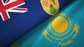 Turks and Caicos Islands and Kazakhstan two flags