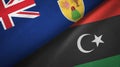 Turks and Caicos Islands and Libya two flags