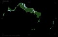 Turks and Caicos Islands shape on black. Pale