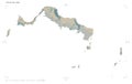 Turks and Caicos Islands shape on white. Topo French