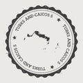 Turks and Caicos Islands sticker. Royalty Free Stock Photo