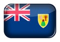 Turks and Caicos Islands web icon button Royalty Free Stock Photo