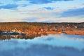 Turku environs at sunset Royalty Free Stock Photo