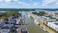 Aerial view on Turku harbour Royalty Free Stock Photo