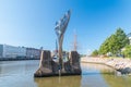 Harmonia Finnish or Harmoni fountain sculpture by Achim Kuhn. Sculpture located in the Aura River