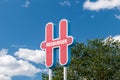 Sign and logotype of Finnish fast food restaurant Hesburger Royalty Free Stock Photo