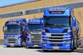 Fleet of New Modern Tank Trucks on a Yard