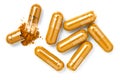 Turmeric herbal powder Capsule Royalty Free Stock Photo