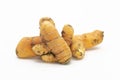 turmeric close up isolated on white background Royalty Free Stock Photo