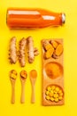 Turmeric in different conditions: fresh, dry root, pills, powder and cut plant. Royalty Free Stock Photo