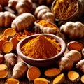 turmeric dried herbs seasoning for cooking ingredient