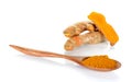Turmeric isolated on the white background