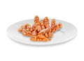 Turmeric isolated on white plate Royalty Free Stock Photo