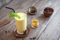 Turmeric Lassi Drink Royalty Free Stock Photo