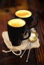 Turmeric latte or golden milk Royalty Free Stock Photo