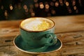 Turmeric latte or golden milk Royalty Free Stock Photo