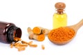 Turmeric oil with tumeric herbal powder capsule