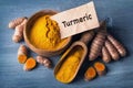 Turmeric powder and roots