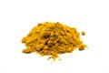 Turmeric powder isolated on white background Royalty Free Stock Photo