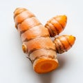 Turmeric root Curcuma longa is displayed on a light background Royalty Free Stock Photo