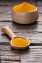 Curcuma longa - Turmeric is a very healthy species in the spoon and bowl