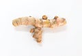 Turmeric white background in studio Royalty Free Stock Photo