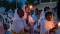 Unidentified Ethiopian people celebrating the Meskel festival in Ethiopia.
