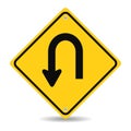 Turn back road sign Royalty Free Stock Photo