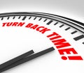 Turn Back Time Clock Reverse Aging Flashback Royalty Free Stock Photo