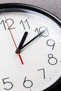Turn back time - concept of turning clock backwards Royalty Free Stock Photo