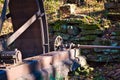 A water wheel and gears from an old grist mill.