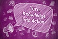 Turn Knowledge Into Action - Business Concept. Royalty Free Stock Photo