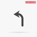 Turn Left Arrow flat vector icon Royalty Free Stock Photo