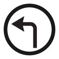 Turn left arrow sign line icon Royalty Free Stock Photo