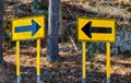 Turn left. No, go right. Royalty Free Stock Photo