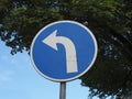 Turn left sign Royalty Free Stock Photo