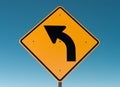 Turn left sign Royalty Free Stock Photo