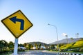 Turn left traffic sign Royalty Free Stock Photo