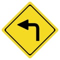 turn left on white background. turn left symbol. flat style. turn left sign. Royalty Free Stock Photo