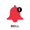 Turn On Notification button icon for social media. Notification bell icon button Vector illustration design template. Bell icon or